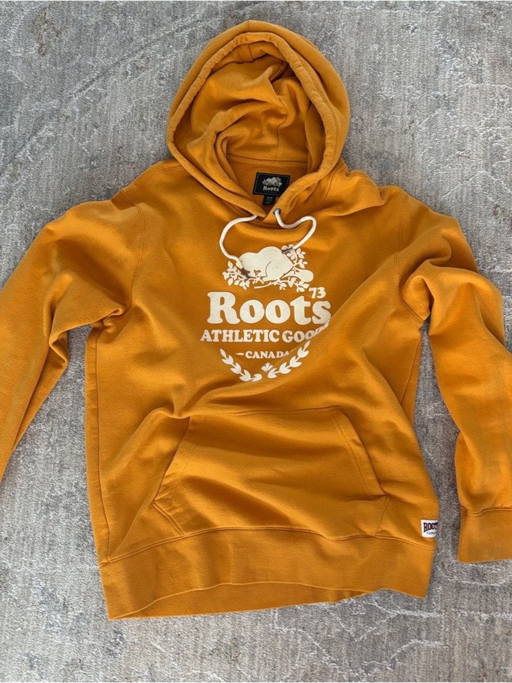 Roots Golden Yellow Hoodie with White Drawcord